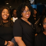 Black student graduates lining up 5